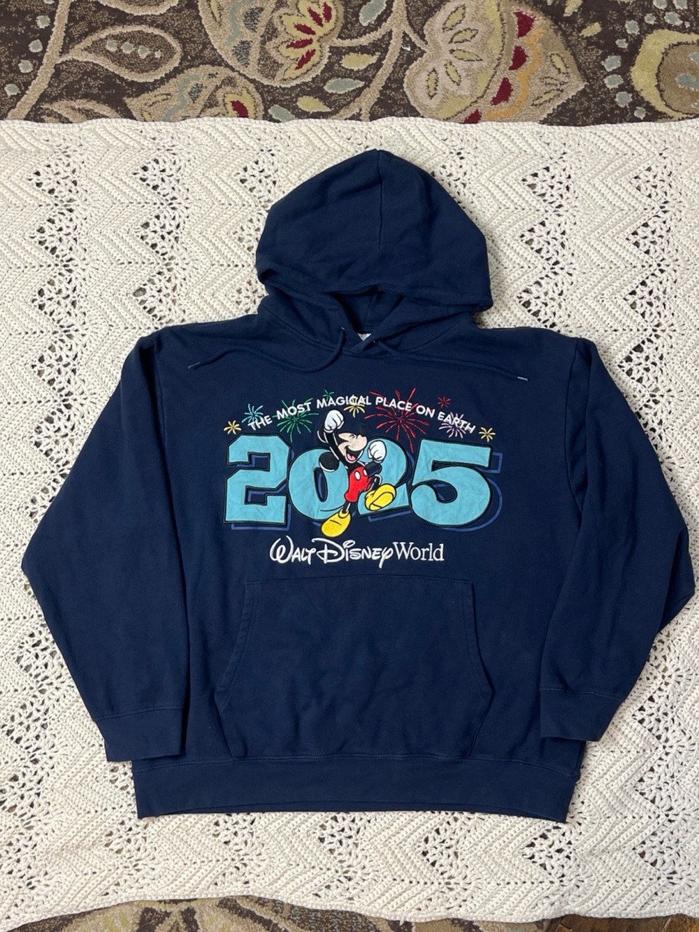 Disneyland 2025 Happiest Place on Earth Mickey & Friends Castle Pullover Hoodie